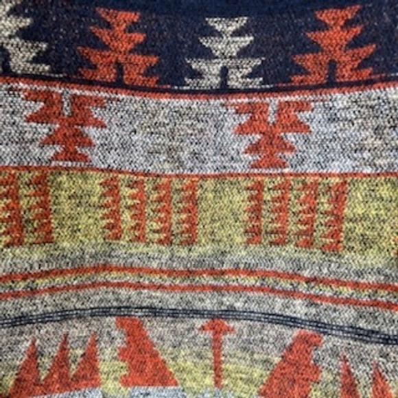 Entro Aztec Print Fringe Vest Western Fringe Boho Southwestern Tribal Small‎ - Picture 2 of 10